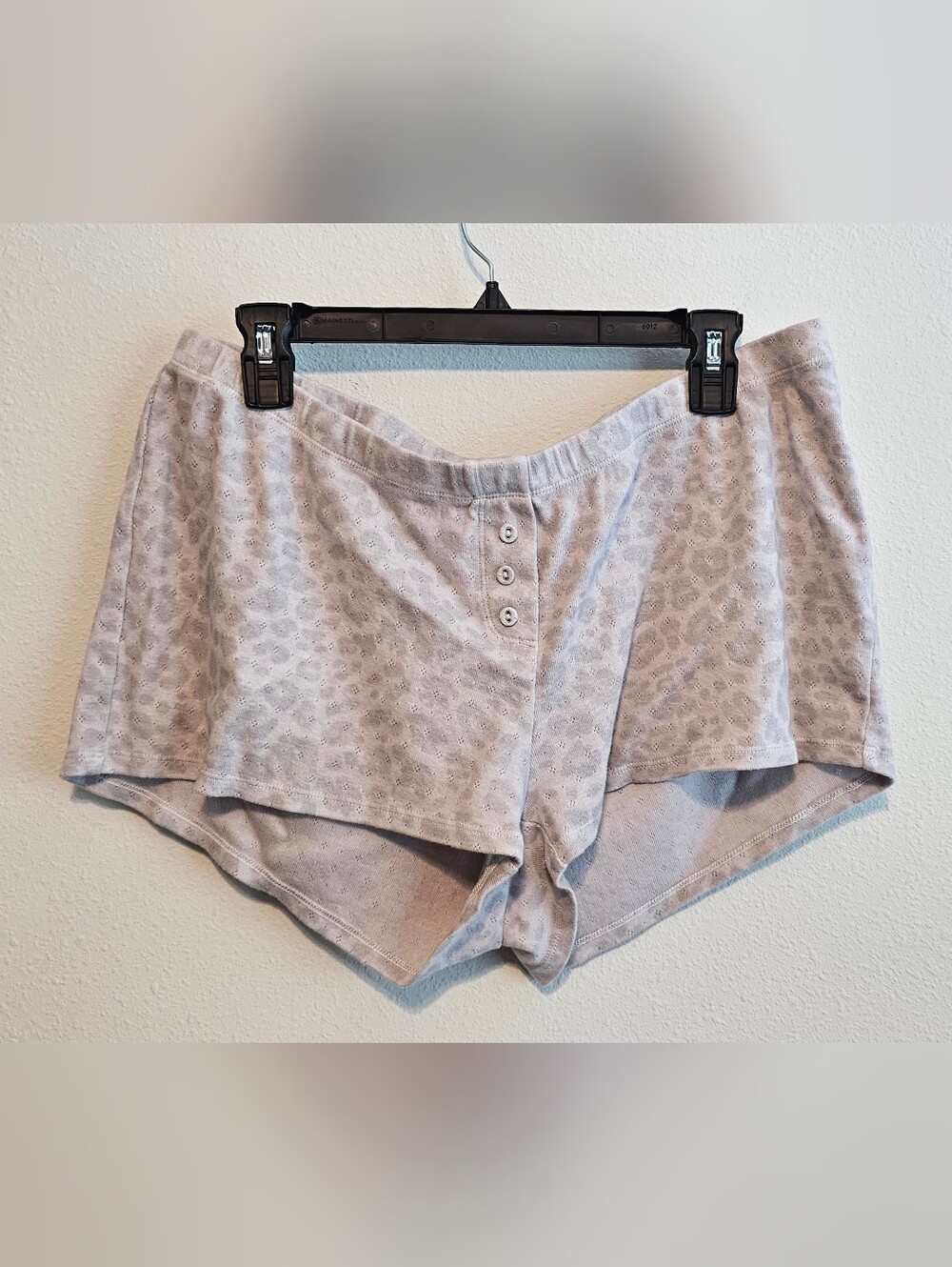 SKIMS Heavy Pointelle Sleep Loungewear Shorts Animal Leopard Print Size XL